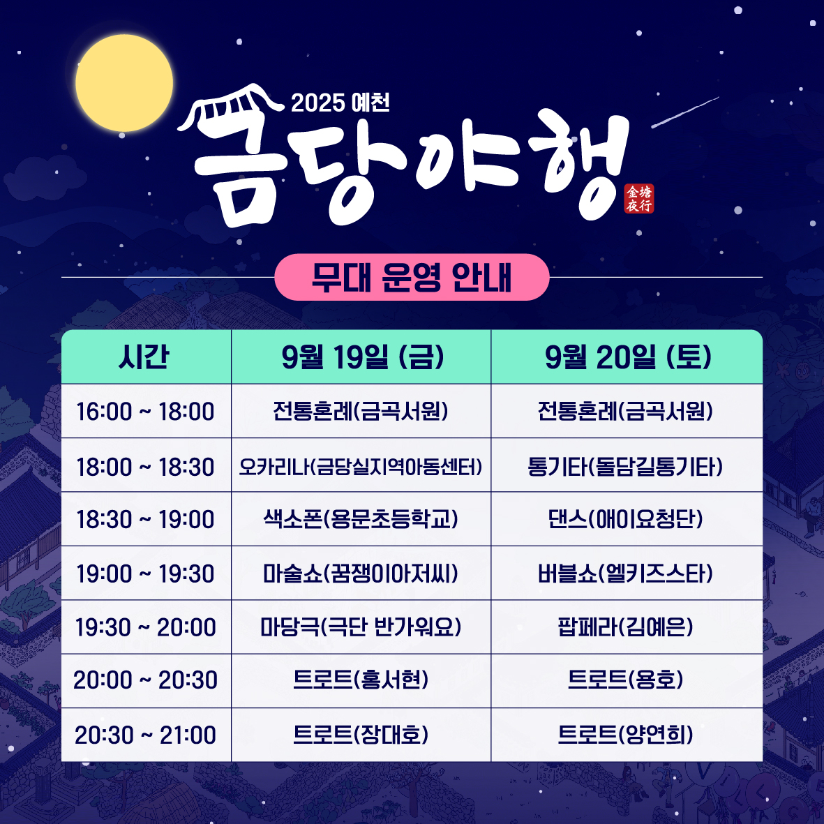 2025 예천 금당야행